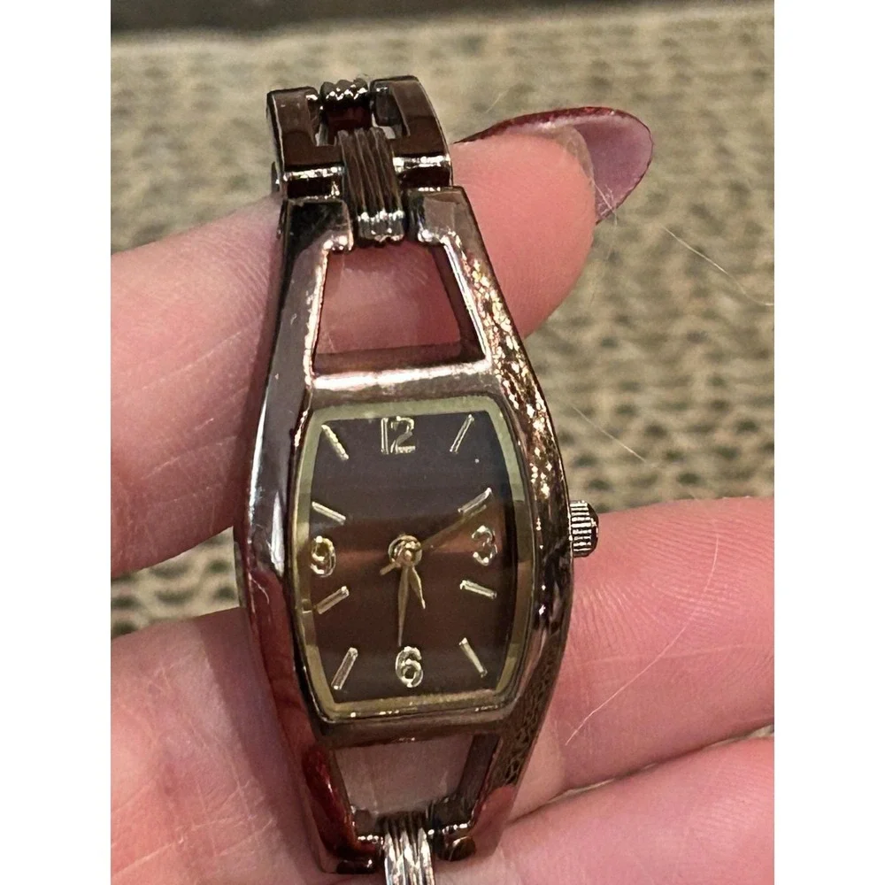 Women's Fashion Watch Metallic Brown‎ Working New Battery